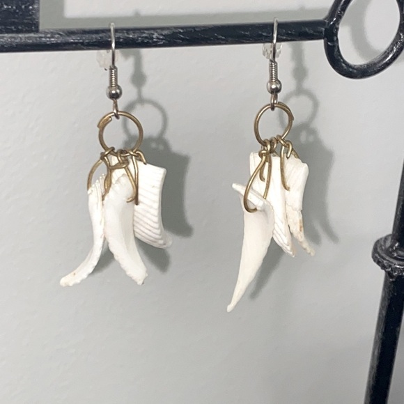 Hand Crafted Seashell Bohemian Drop Earrings Summer Beach Vacation Vintage - Picture 7 of 12